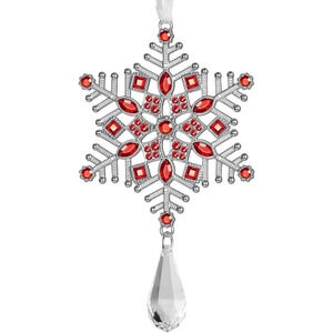 2023 Rhinestone Snowflake Hanging Pendant of  Car Charm Holiday Decorative